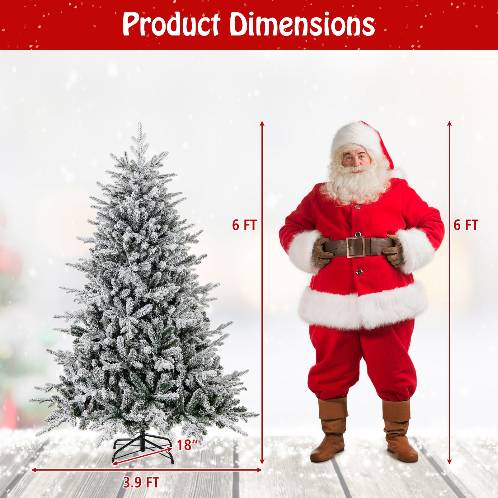 7 ft flocked Christmas tree with 8 lighting modes and multicolor LED lights, DirectDeals tree on Tampa Home & Garden Store