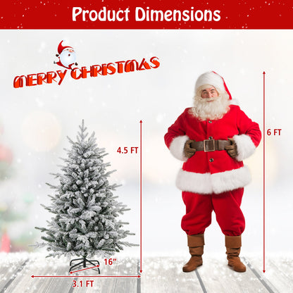 DirectDeals 7 ft flocked artificial Christmas tree with multicolor LED lights 8 lighting modes on Tampa Home & Garden Store