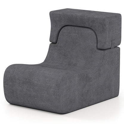 Floor Chair Lazy Sofa with Detachable Headrest