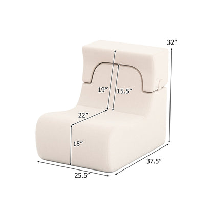 Floor Chair Lazy Sofa with Detachable Headrest