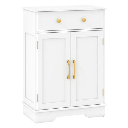 Floor Storage Cabinet With Drawer and Shelves