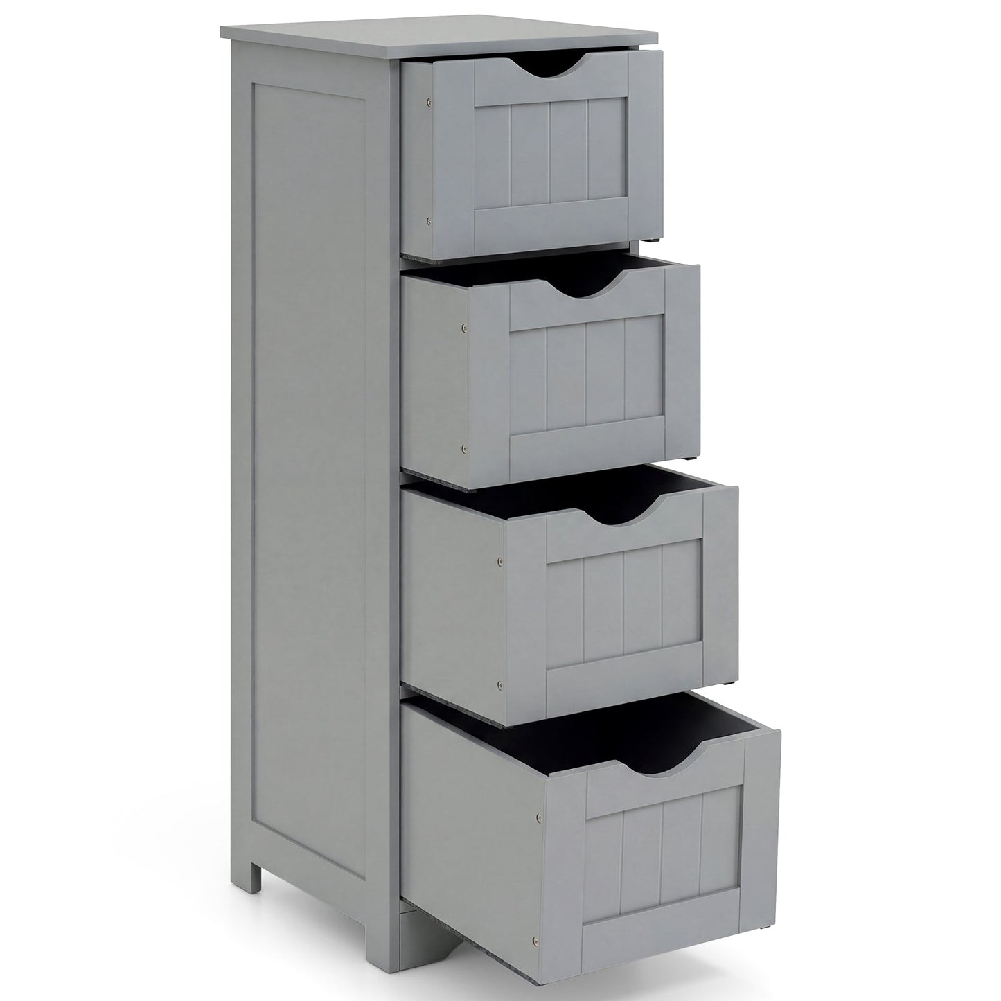 4-Drawer Freestanding Floor Cabinet with Anti-Toppling Device