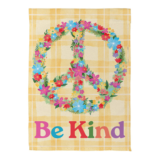 Floral Be Kind Suede House Flag - Tampa Home & Garden Store