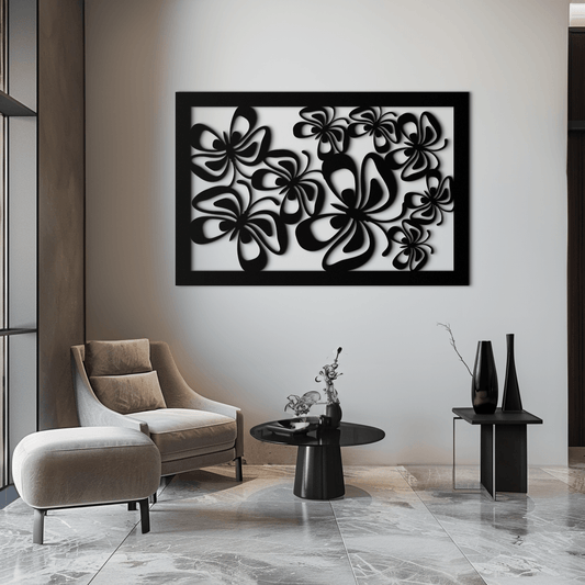Floral Burst Metal Wall Art - Steel Wall Decor for Home and Office - KAF016 - Tampa Home & Garden Store