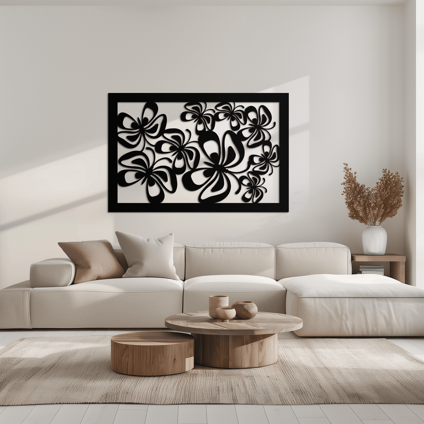 Floral Burst Metal Wall Art - Steel Wall Decor for Home and Office - KAF016 - Tampa Home & Garden Store