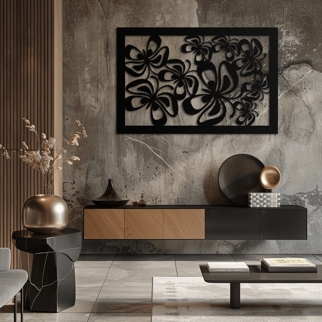 Floral Burst Metal Wall Art - Steel Wall Decor for Home and Office - KAF016 - Tampa Home & Garden Store
