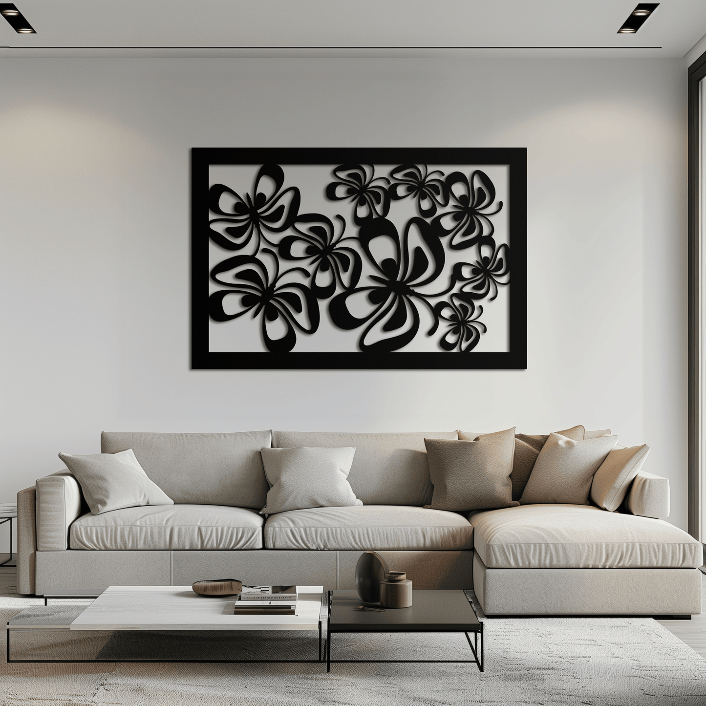 Floral Burst Metal Wall Art - Steel Wall Decor for Home and Office - KAF016 - Tampa Home & Garden Store
