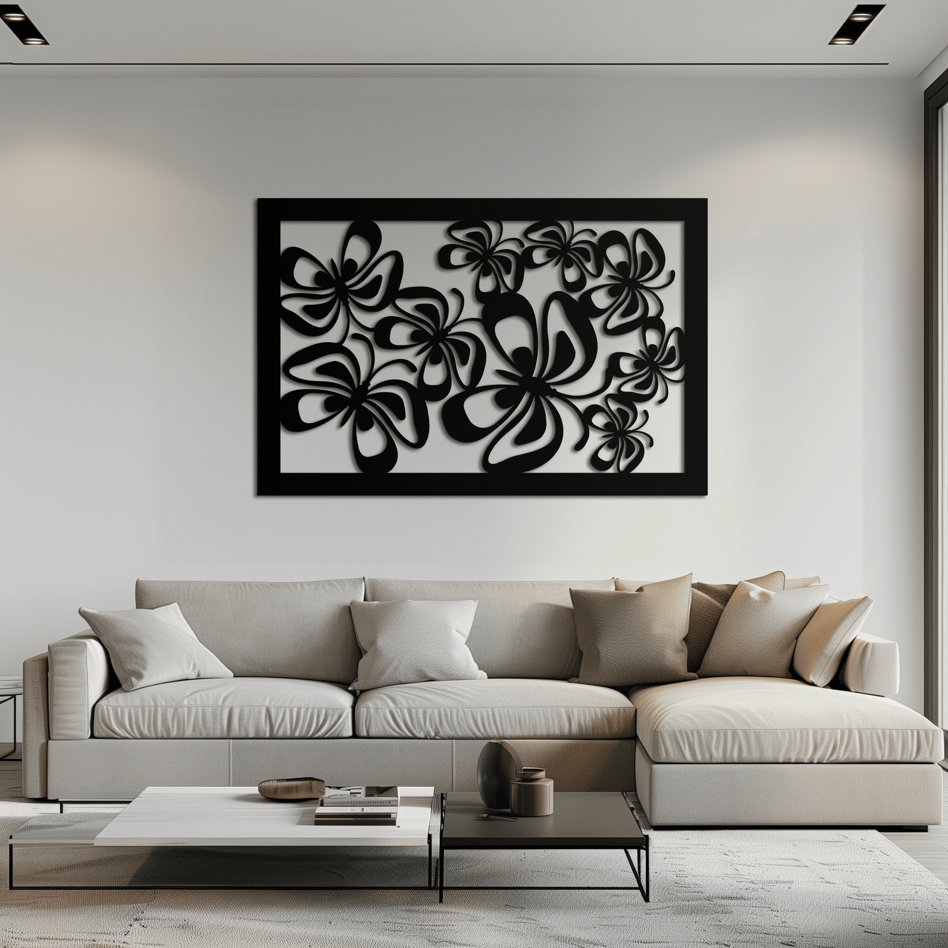 Floral Burst Metal Wall Art - Steel Wall Decor for Home and Office - KAF016 - Tampa Home & Garden Store