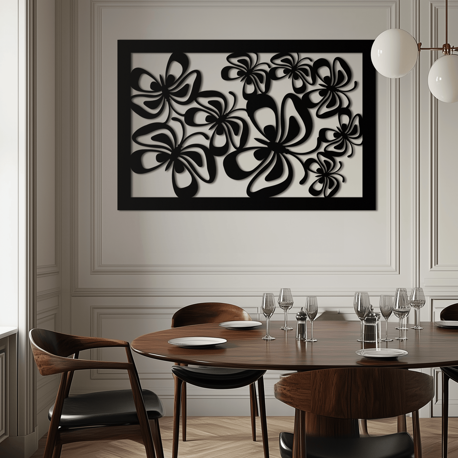 Floral Burst Metal Wall Art - Steel Wall Decor for Home and Office - KAF016 - Tampa Home & Garden Store