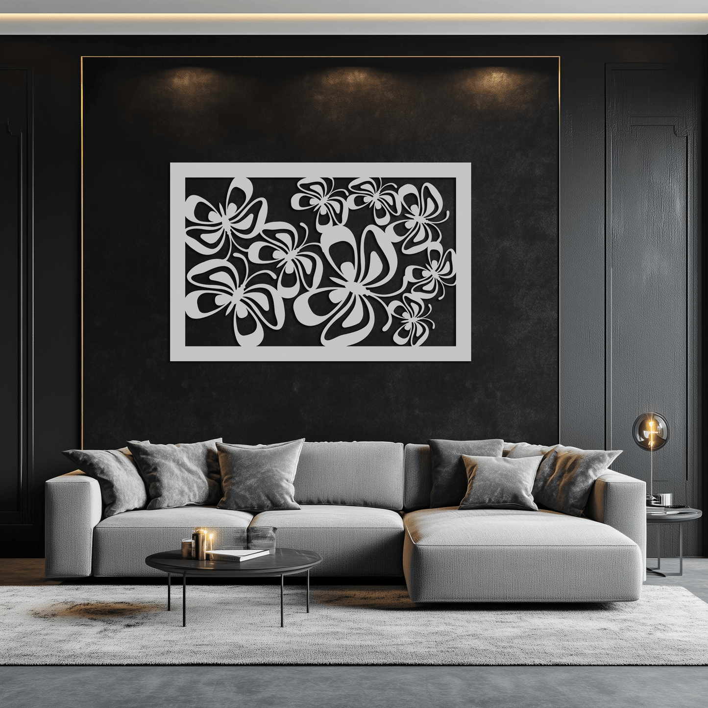 Floral Burst Metal Wall Art - Steel Wall Decor for Home and Office - KAF016 - Tampa Home & Garden Store