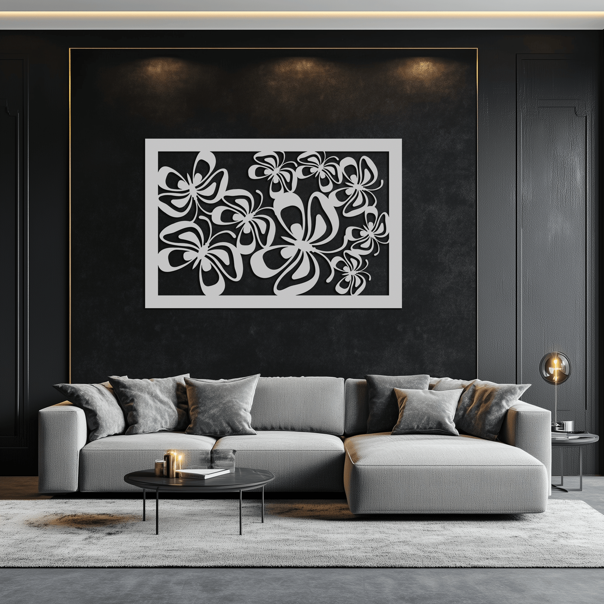 Floral Burst Metal Wall Art - Steel Wall Decor for Home and Office - KAF016 - Tampa Home & Garden Store