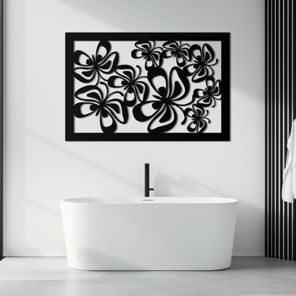 Floral Burst Metal Wall Art - Steel Wall Decor for Home and Office - KAF016 - Tampa Home & Garden Store