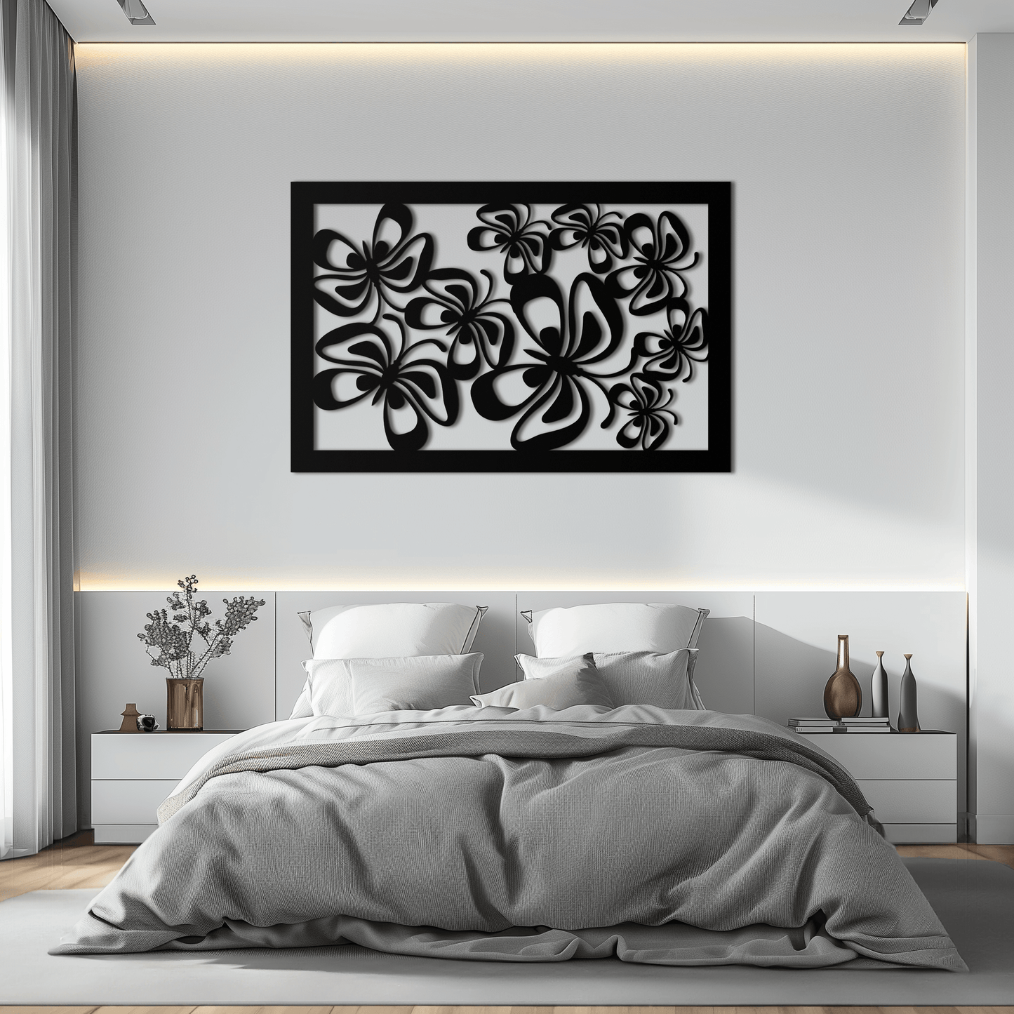 Floral Burst Metal Wall Art - Steel Wall Decor for Home and Office - KAF016 - Tampa Home & Garden Store