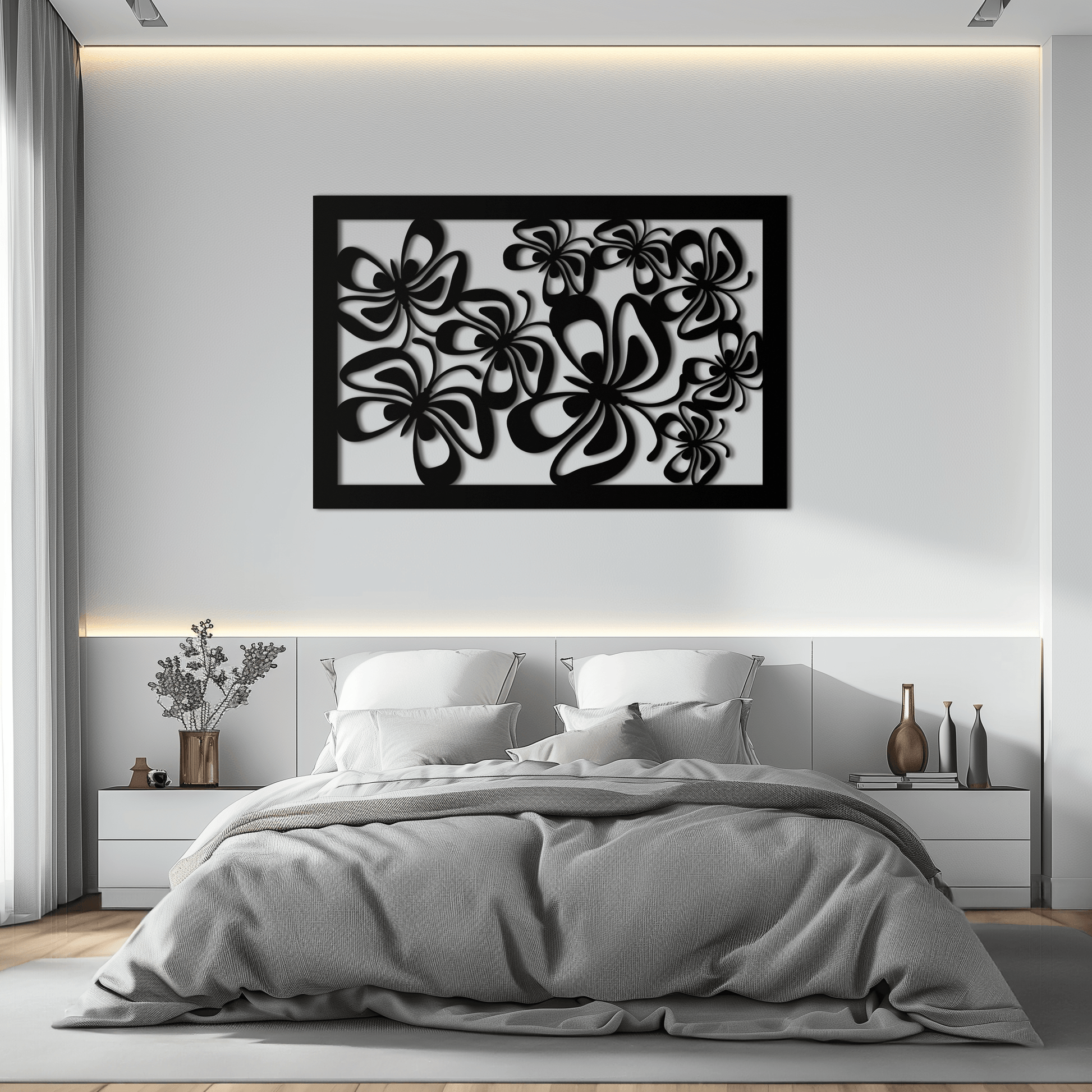 Floral Burst Metal Wall Art - Steel Wall Decor for Home and Office - KAF016 - Tampa Home & Garden Store