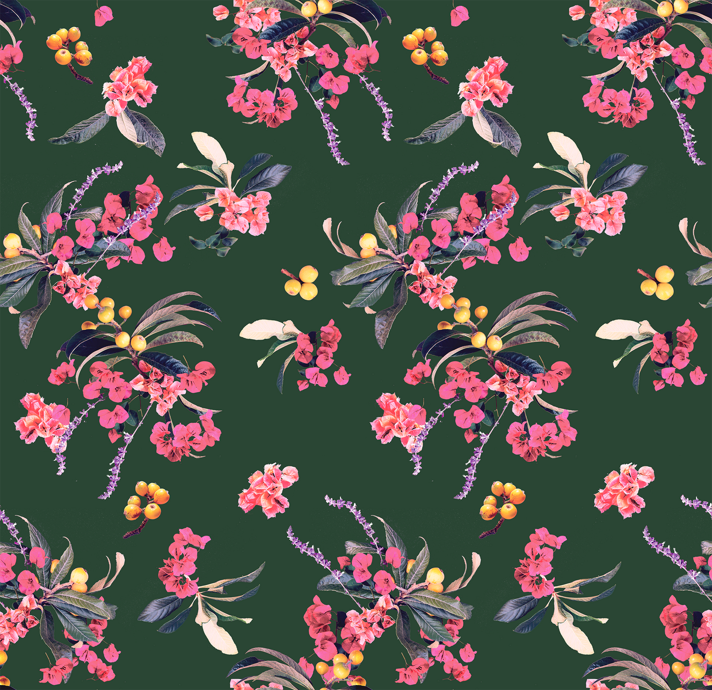 Floral Loquat Wallpaper, green - Tampa Home & Garden Store