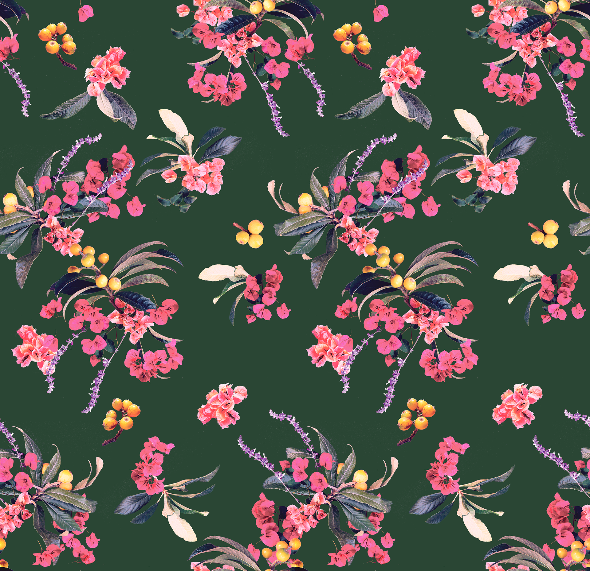 Floral Loquat Wallpaper, green - Tampa Home & Garden Store