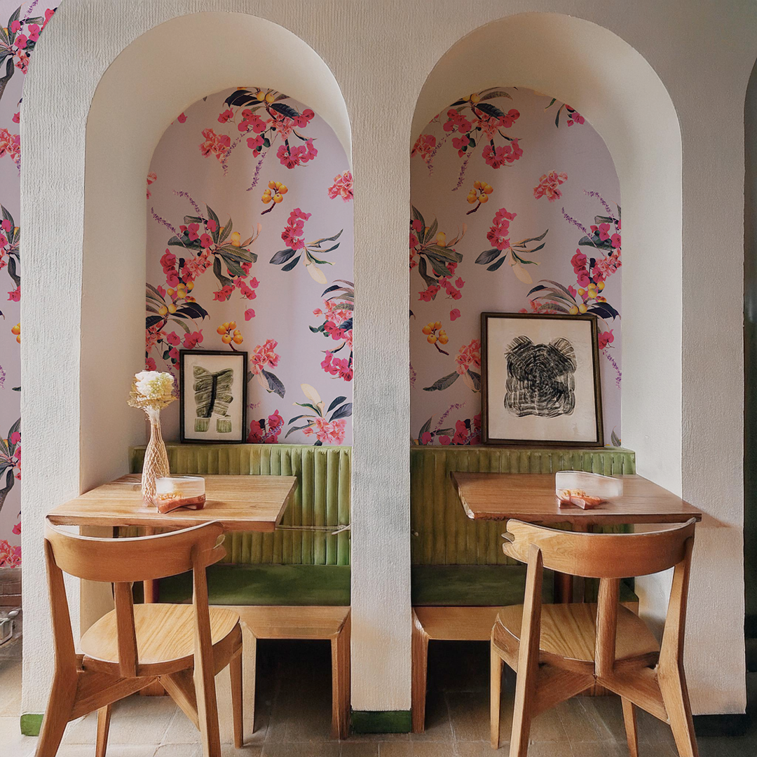 Floral Loquat Wallpaper, lavender - Tampa Home & Garden Store