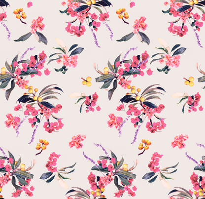 Floral Loquat Wallpaper, off-white - Tampa Home & Garden Store