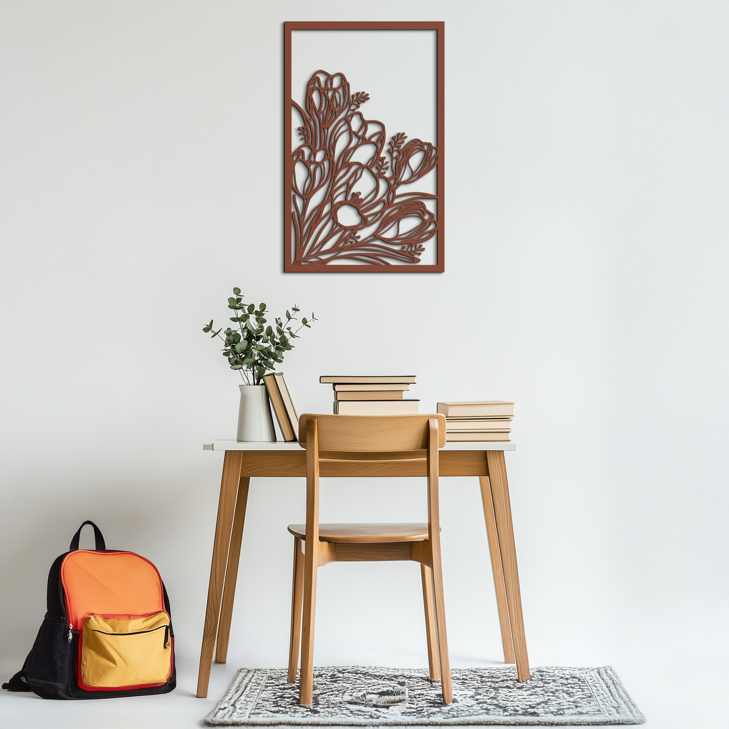 Floral Metal Wall Art – Elegant Botanical Home Decor - KAF219 - Tampa Home & Garden Store