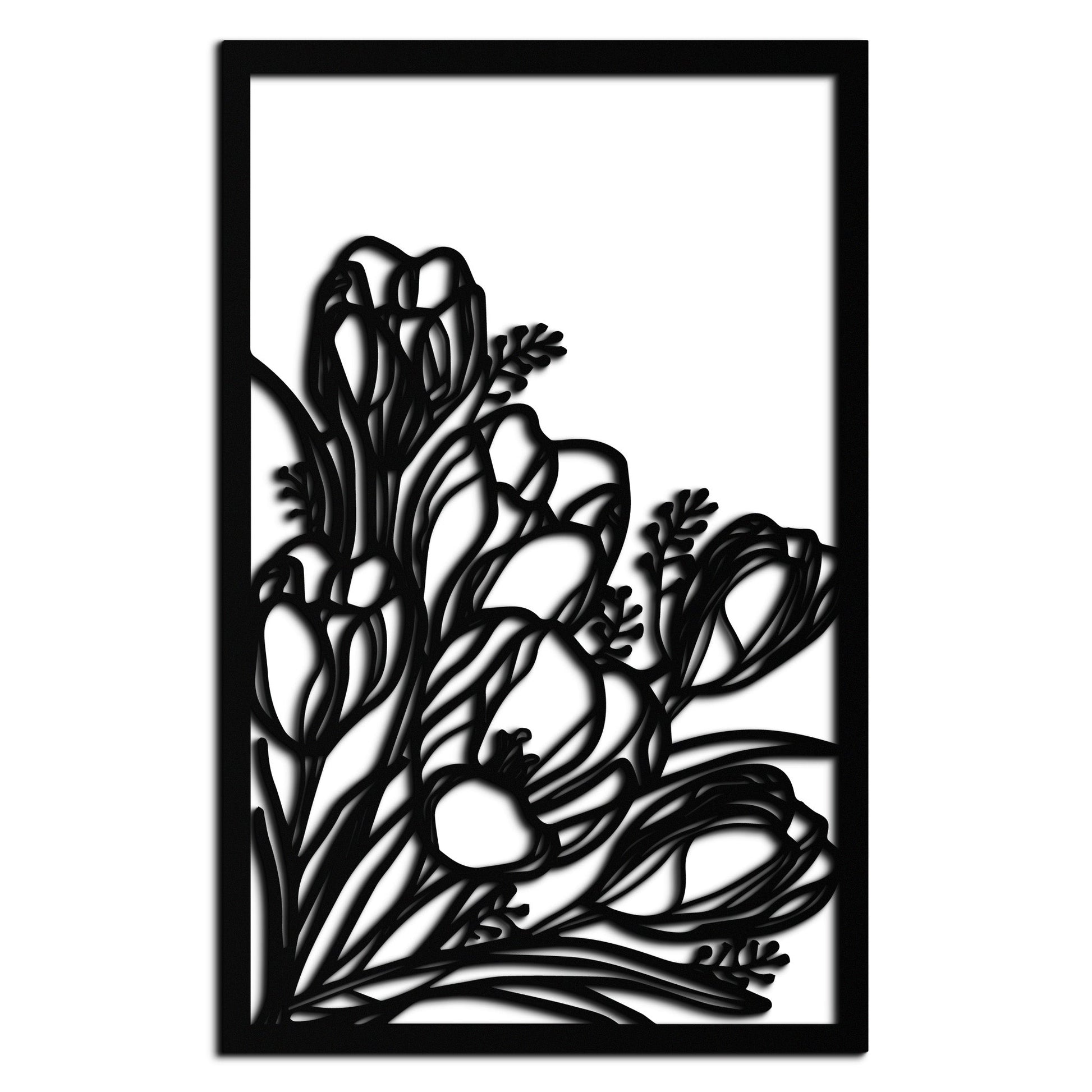 Floral Metal Wall Art – Elegant Botanical Home Decor - KAF219 - Tampa Home & Garden Store