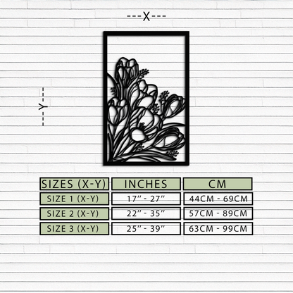 Floral Metal Wall Art – Elegant Botanical Home Decor - KAF219 - Tampa Home & Garden Store