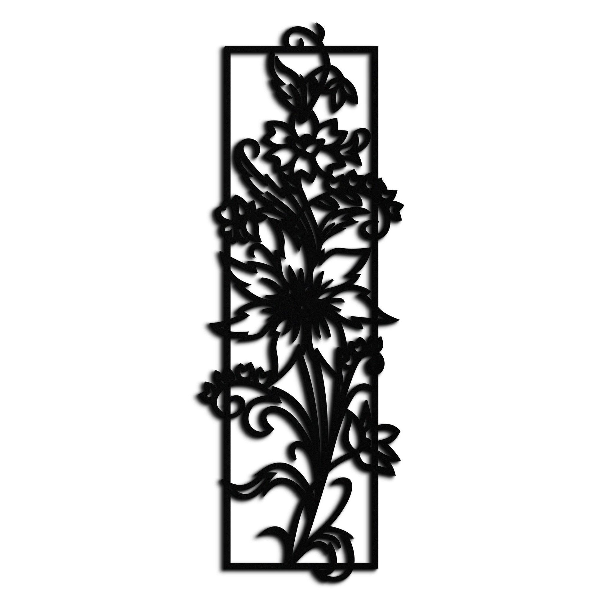 Floral Panel Metal Wall Art - Steel Wall Decor for Home and Office - KAF015 - Tampa Home & Garden Store
