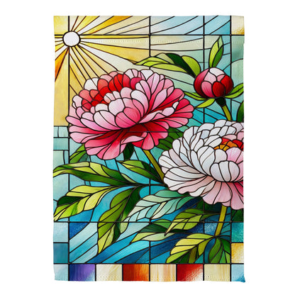 Floral Stained Glass Suede Garden Flag - Tampa Home & Garden Store