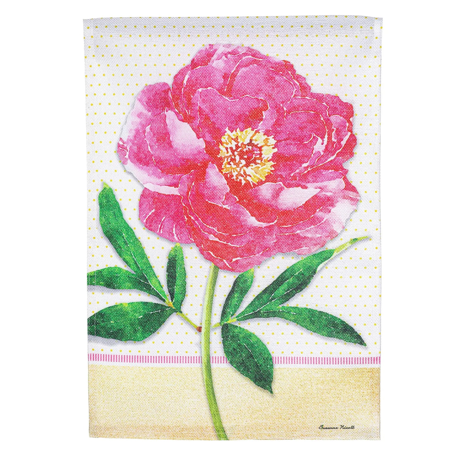 Floral Stems Burlap Garden Flag - Tampa Home & Garden Store