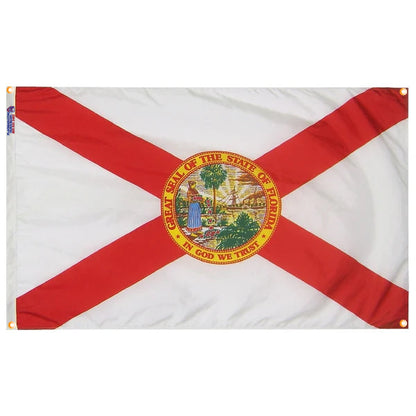 Florida Flag with Grommets Along the Edges for Wall Hanging - Tampa Home & Garden Store