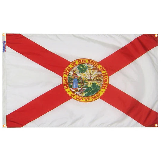Florida Flag with Grommets Along the Edges for Wall Hanging - Tampa Home & Garden Store