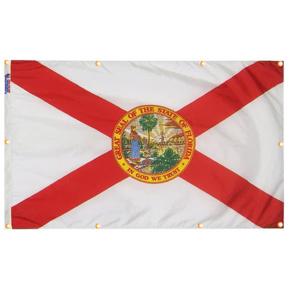 Florida Flag with Grommets Along the Edges for Wall Hanging - Tampa Home & Garden Store