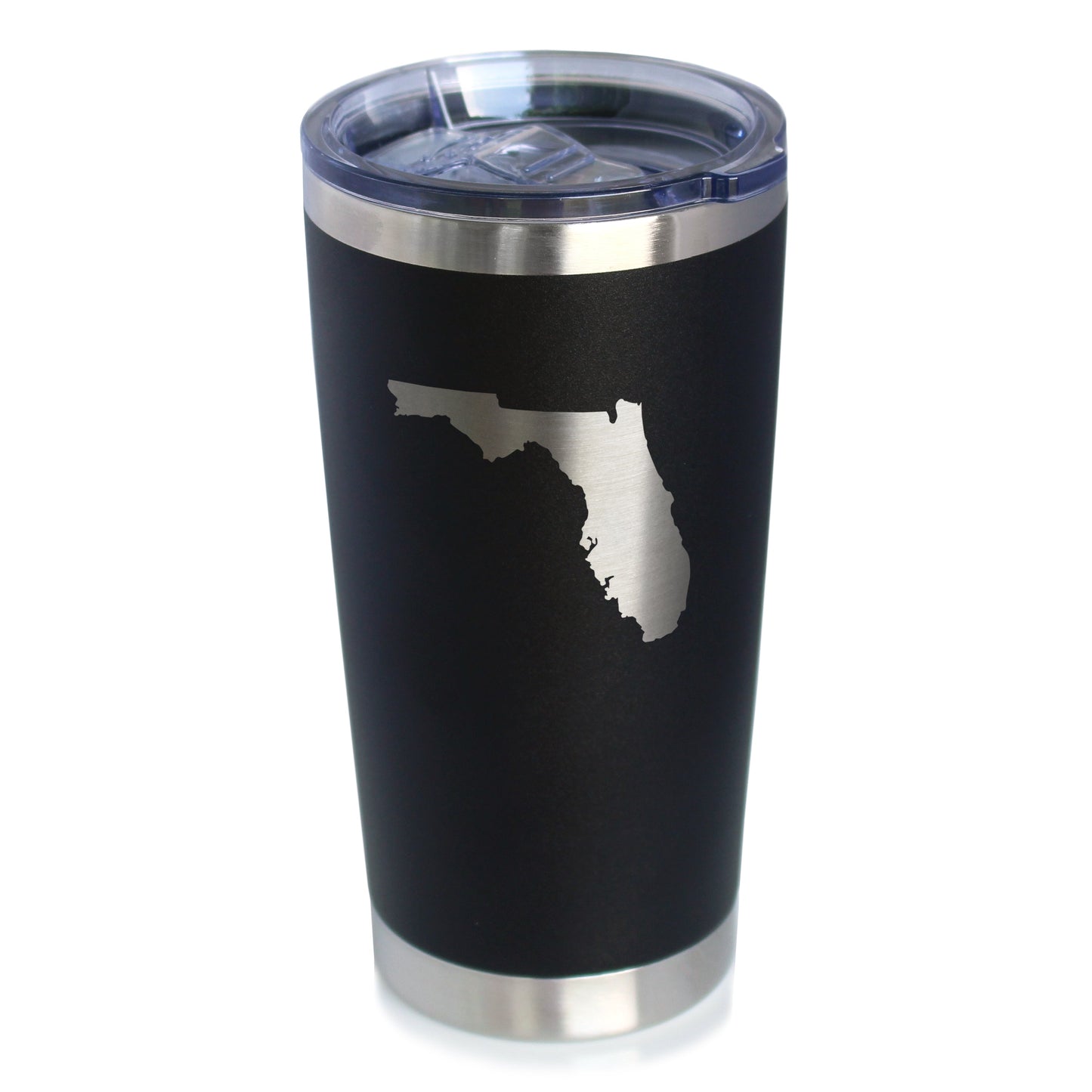 Florida State Outline - Insulated Coffee Tumbler Cup with Sliding Lid - Stainless Steel Coffee Mug - State Themed Outdoor Camping Gifts For Floridians - Tampa soil911.com