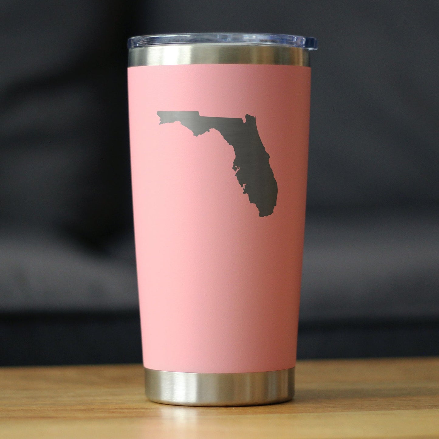 Florida State Outline - Insulated Coffee Tumbler Cup with Sliding Lid - Stainless Steel Coffee Mug - State Themed Outdoor Camping Gifts For Floridians - Tampa soil911.com