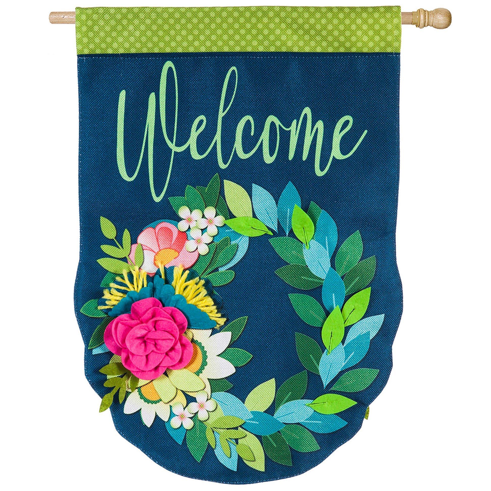 Flower Garden House Burlap Flag - Tampa Home & Garden Store