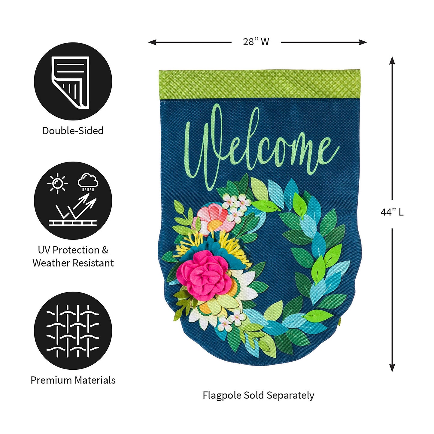 Flower Garden House Burlap Flag - Tampa Home & Garden Store
