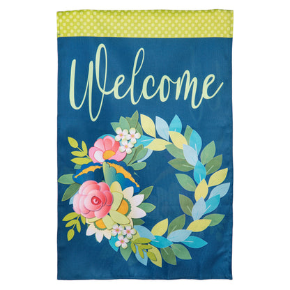 Flower Garden House Burlap Flag - Tampa Home & Garden Store