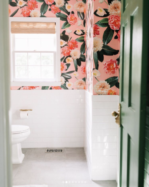 Flower Party Wallpaper, pink - Tampa Home & Garden Store