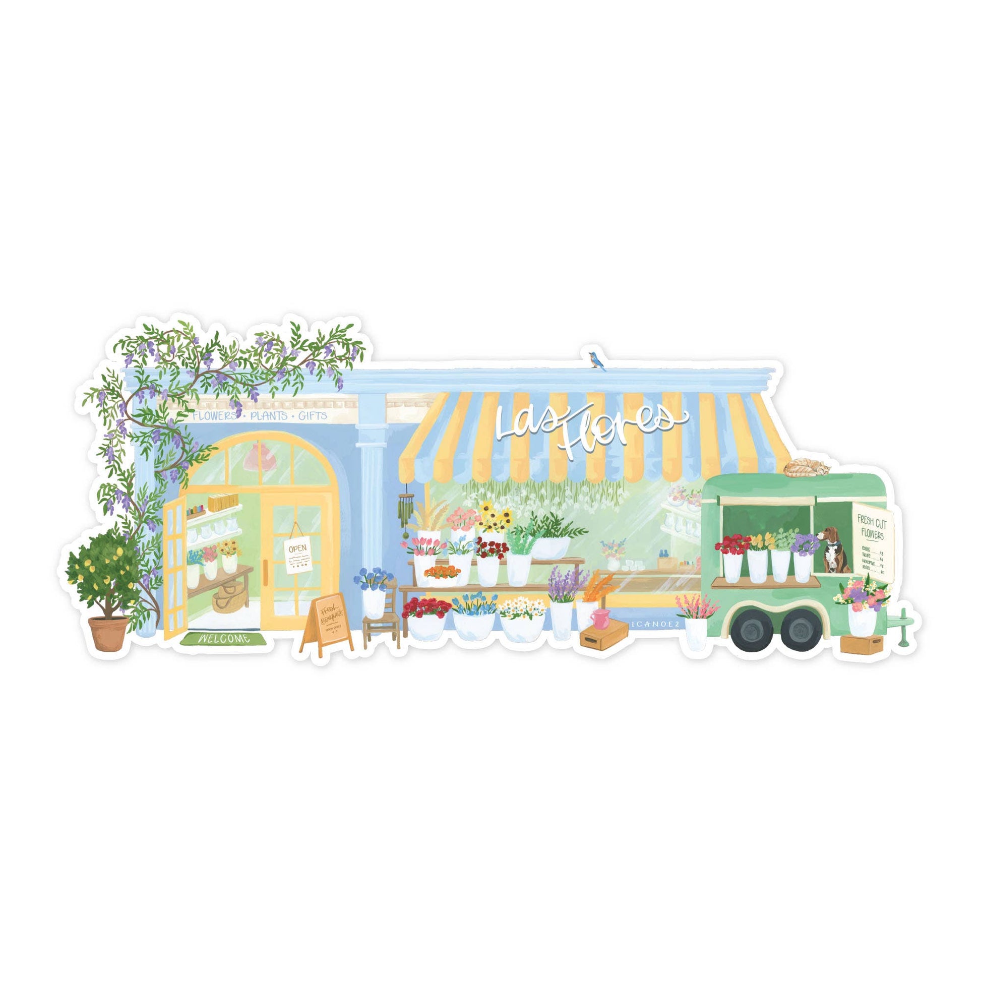 Flower Shop Decal Sticker - Tampa Home & Garden Store