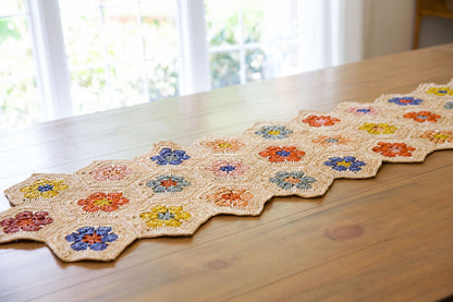 Flower Table Runner, Multicolor Raffia Tabletop - Tampa Home & Garden Store