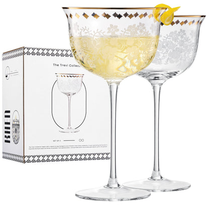 Trevi Champagne Coupe Glassware Set of Two