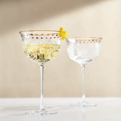 Trevi Champagne Coupe Glassware Set of Two