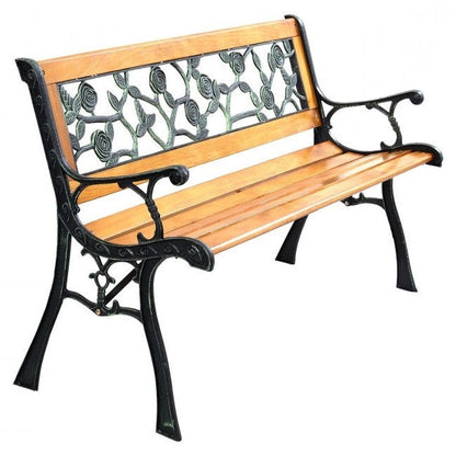 Flowers Outdoor Patio Park Cast Iron Garden Porch Chair Bench - Tampa Home & Garden Store