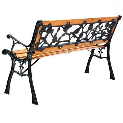Flowers Outdoor Patio Park Cast Iron Garden Porch Chair Bench - Tampa Home & Garden Store