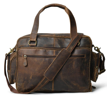 Floyd Handmade Buffalo Leather Office Briefcase - Tampa Home & Garden Store