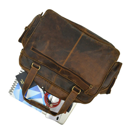 Floyd Handmade Buffalo Leather Office Briefcase - Tampa Home & Garden Store