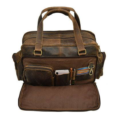 Floyd Handmade Buffalo Leather Office Briefcase - Tampa Home & Garden Store