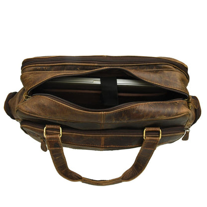 Floyd Handmade Buffalo Leather Office Briefcase - Tampa Home & Garden Store