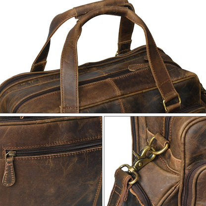 Floyd Handmade Buffalo Leather Office Briefcase - Tampa Home & Garden Store