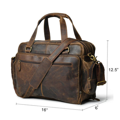Floyd Handmade Buffalo Leather Office Briefcase - Tampa Home & Garden Store