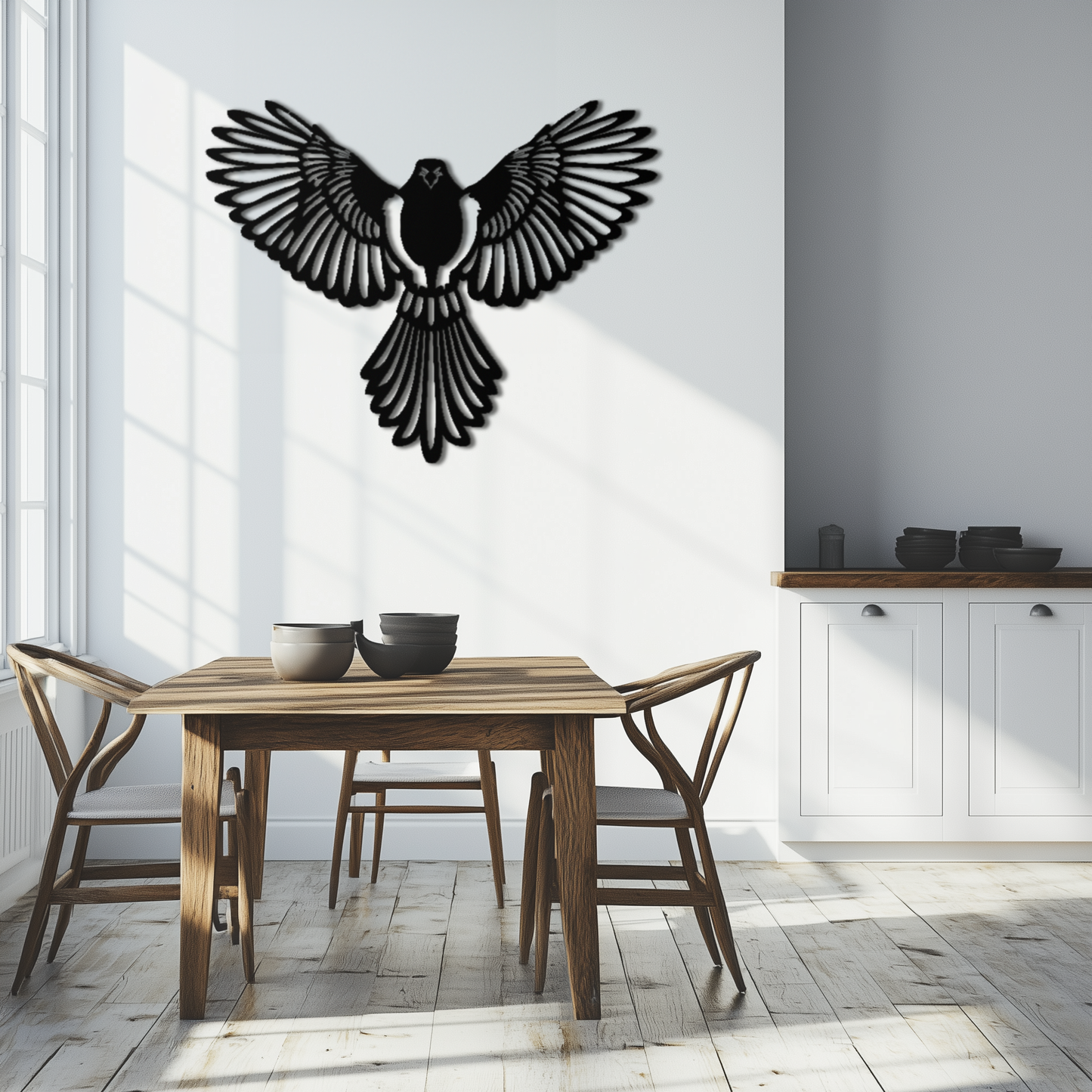 Flying Bird Metal Wall Art – Modern Minimalist Bird Silhouette Wall Decor - KAF104 - Tampa Home & Garden Store